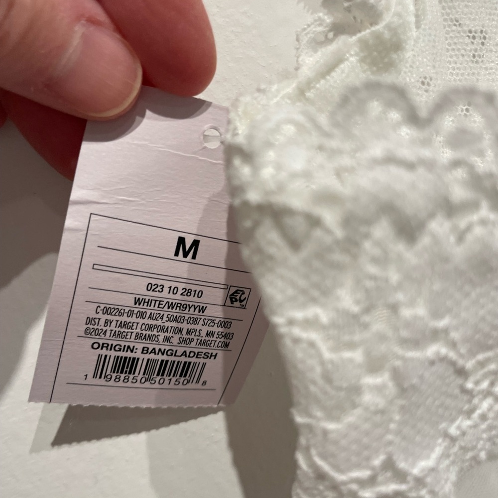 Auden Women's Woven Cotton Lingerie Babydoll Dress White Medium NWT - Picture 4 of 5